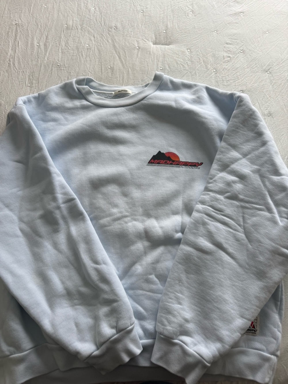 Madhappy Light Blue Graphic Crewneck Sweatshirt